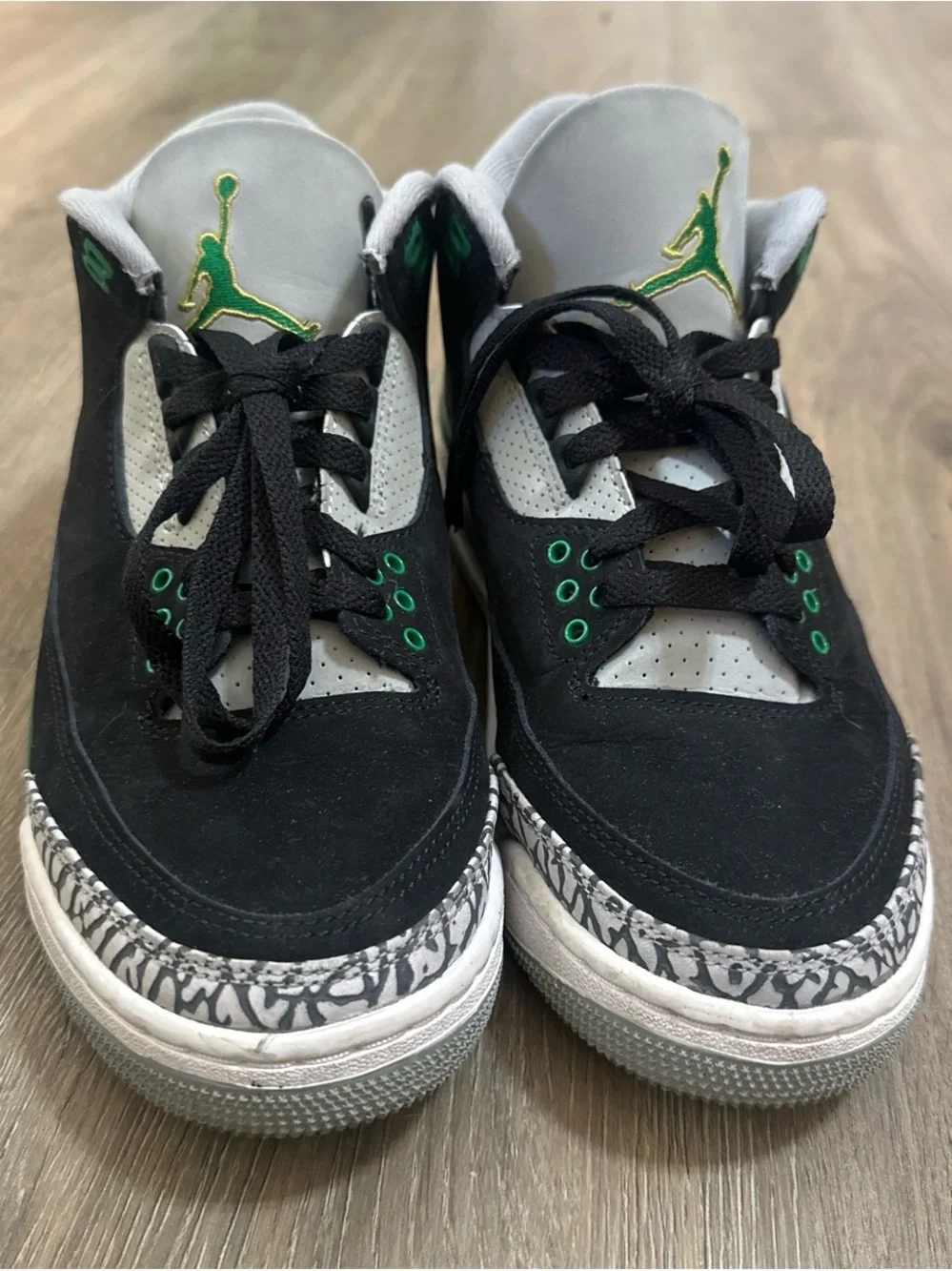 Jordan 3 Pine Green Black Cement Size 7